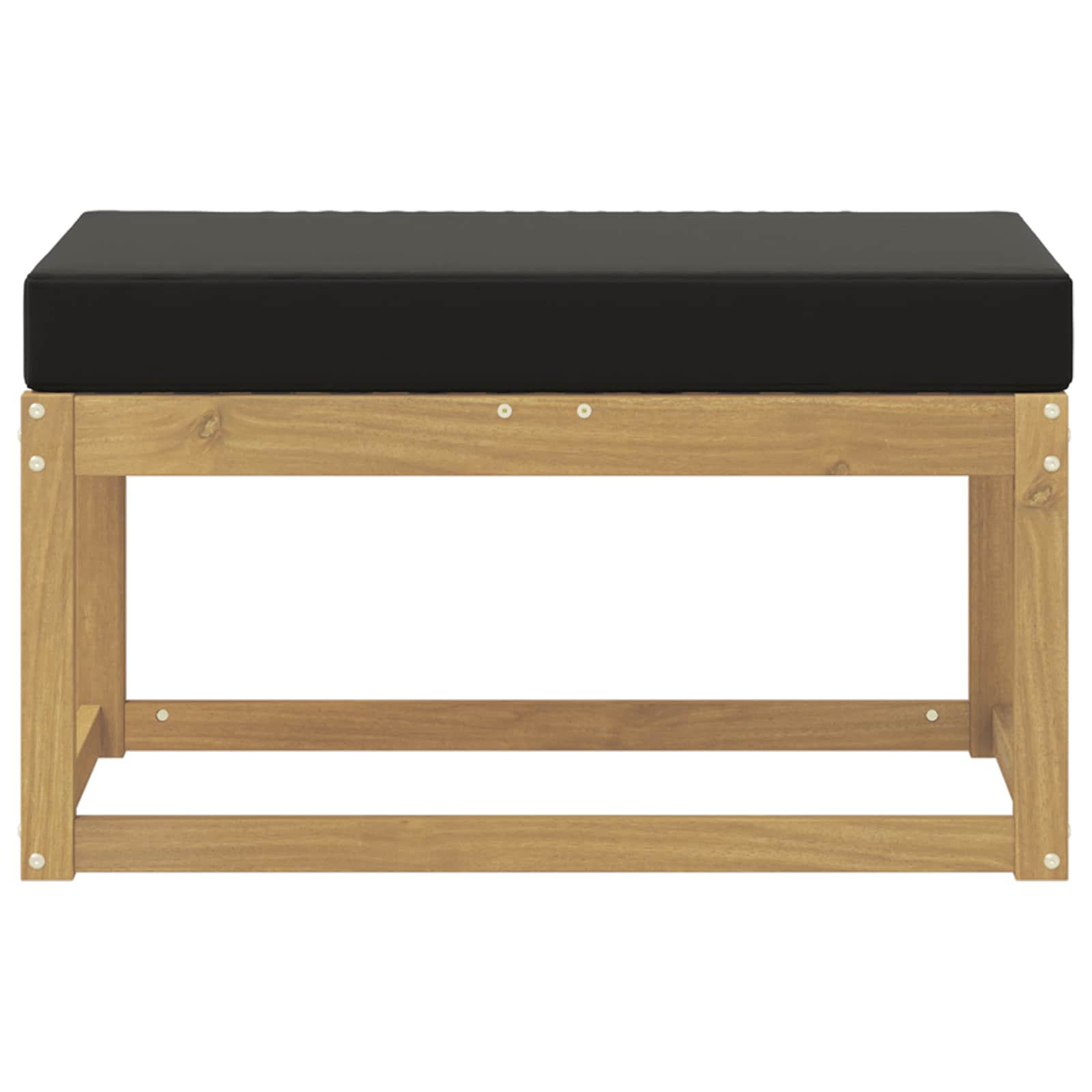Buitenstoolbank Wit 80 x 43 x 45 cm Massief Acaciahout image 3