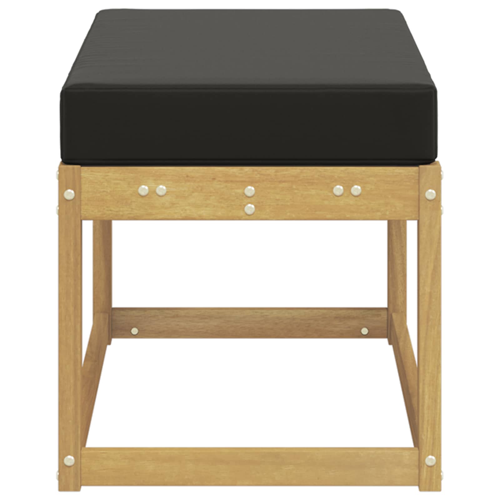 Buitenstoolbank Wit 80 x 43 x 45 cm Massief Acaciahout image 4