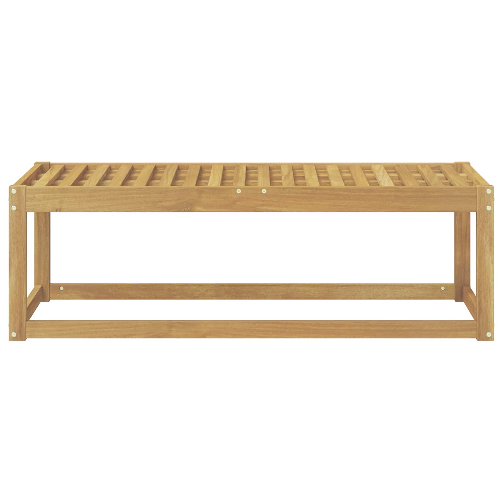 Buitenstoolbank Wit 115 x 43 x 37 cm Massief Acaciahout image 3