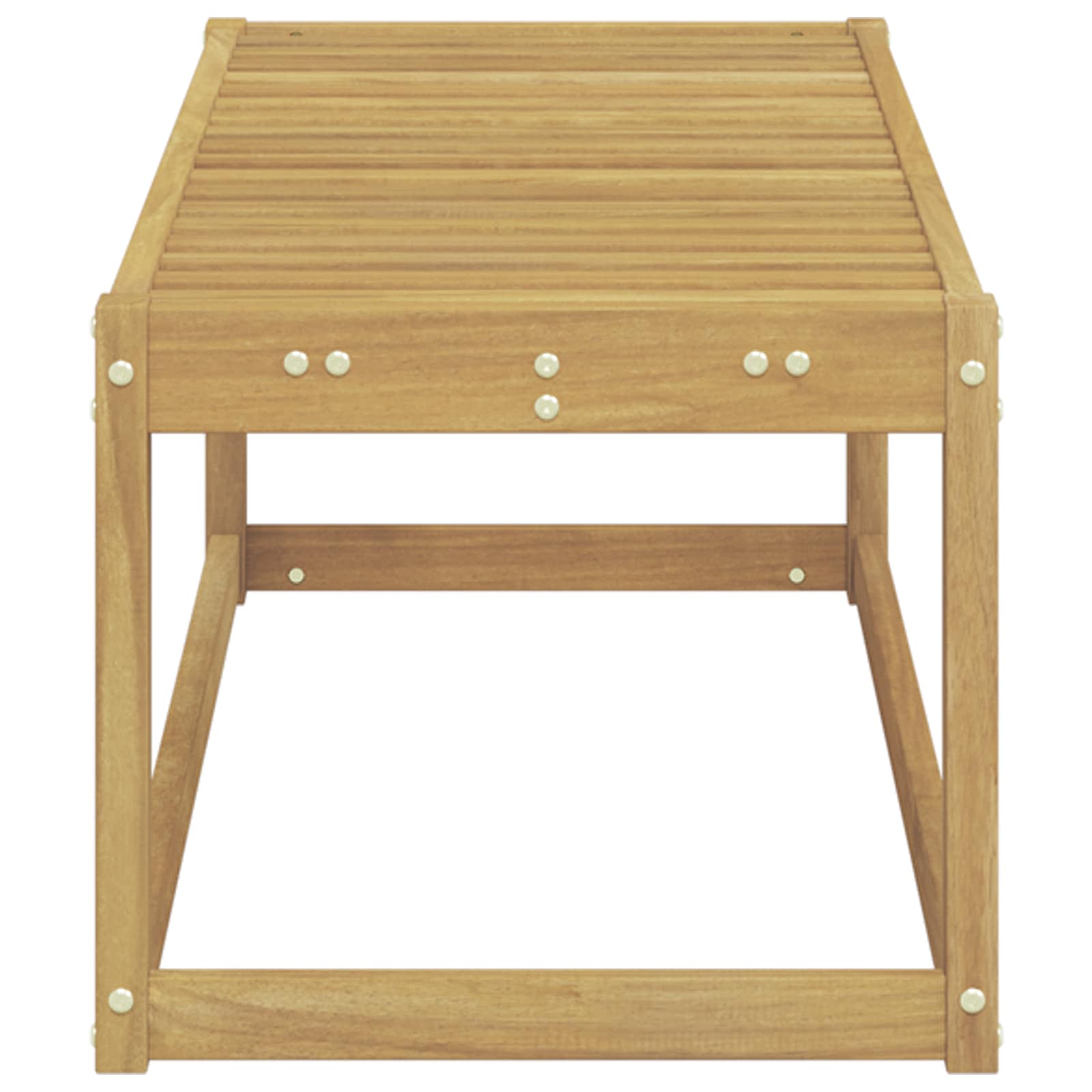 Buitenstoolbank Wit 115 x 43 x 37 cm Massief Acaciahout image 4