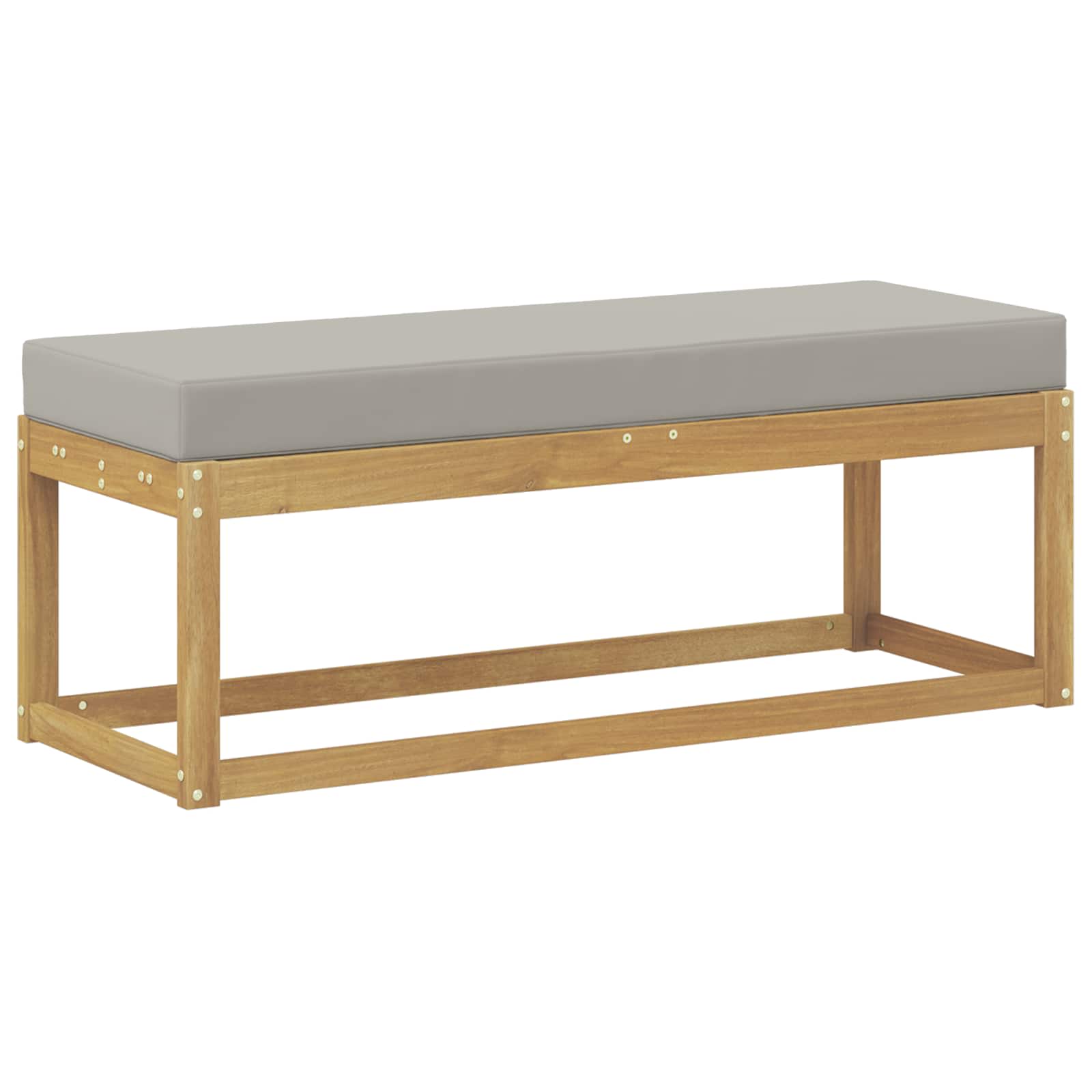 Buitenstoolbank Wit 115 x 43 x 45 cm Massief Acaciahout image 2