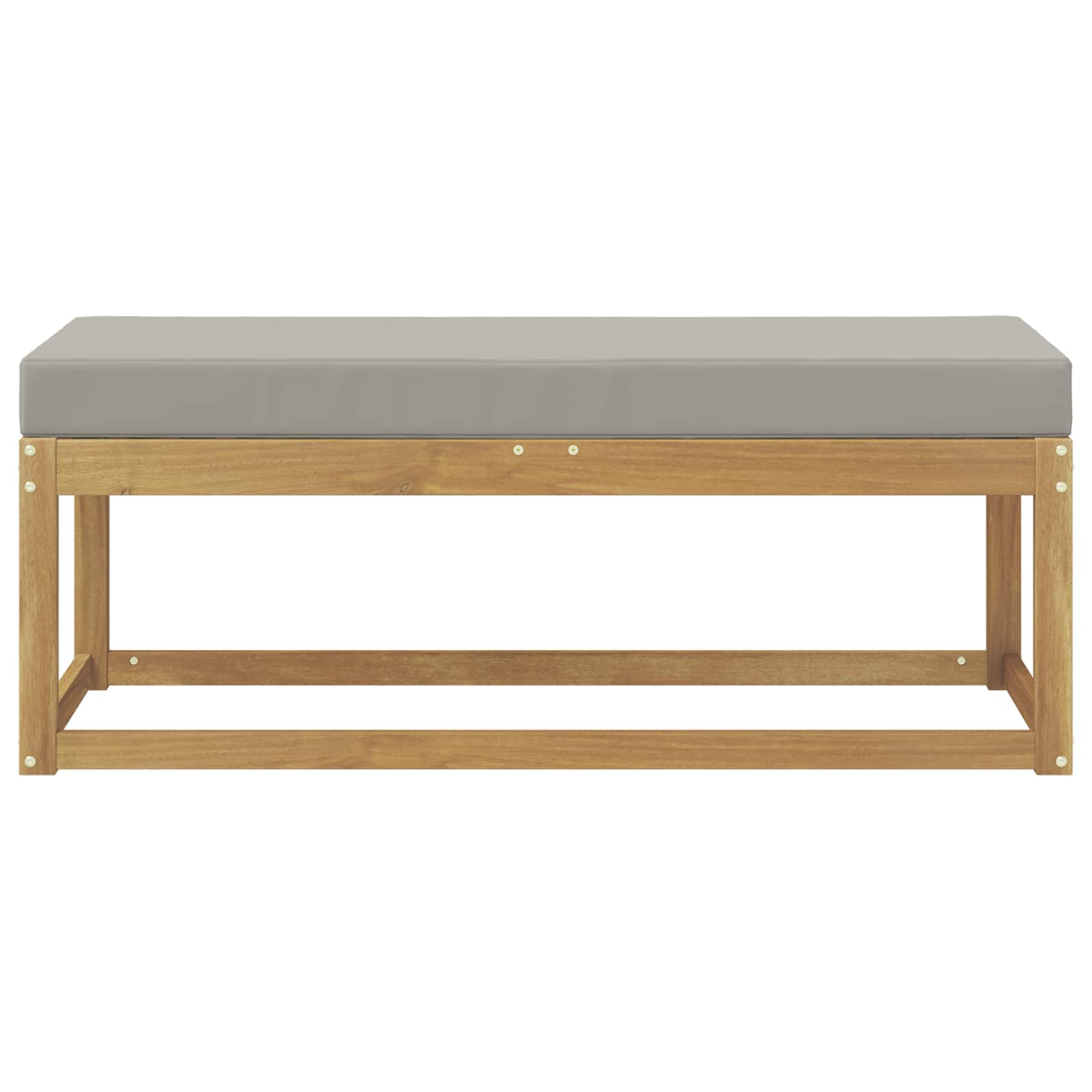 Buitenstoolbank Wit 115 x 43 x 45 cm Massief Acaciahout image 3