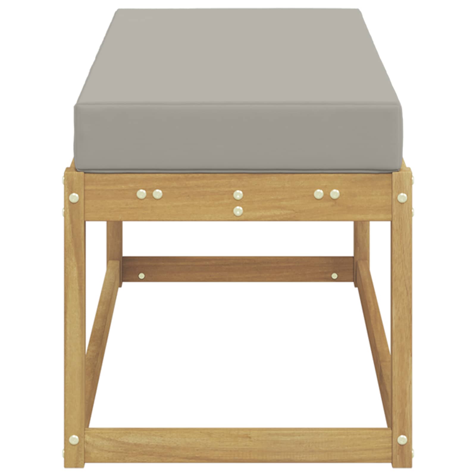 Buitenstoolbank Wit 115 x 43 x 45 cm Massief Acaciahout image 4