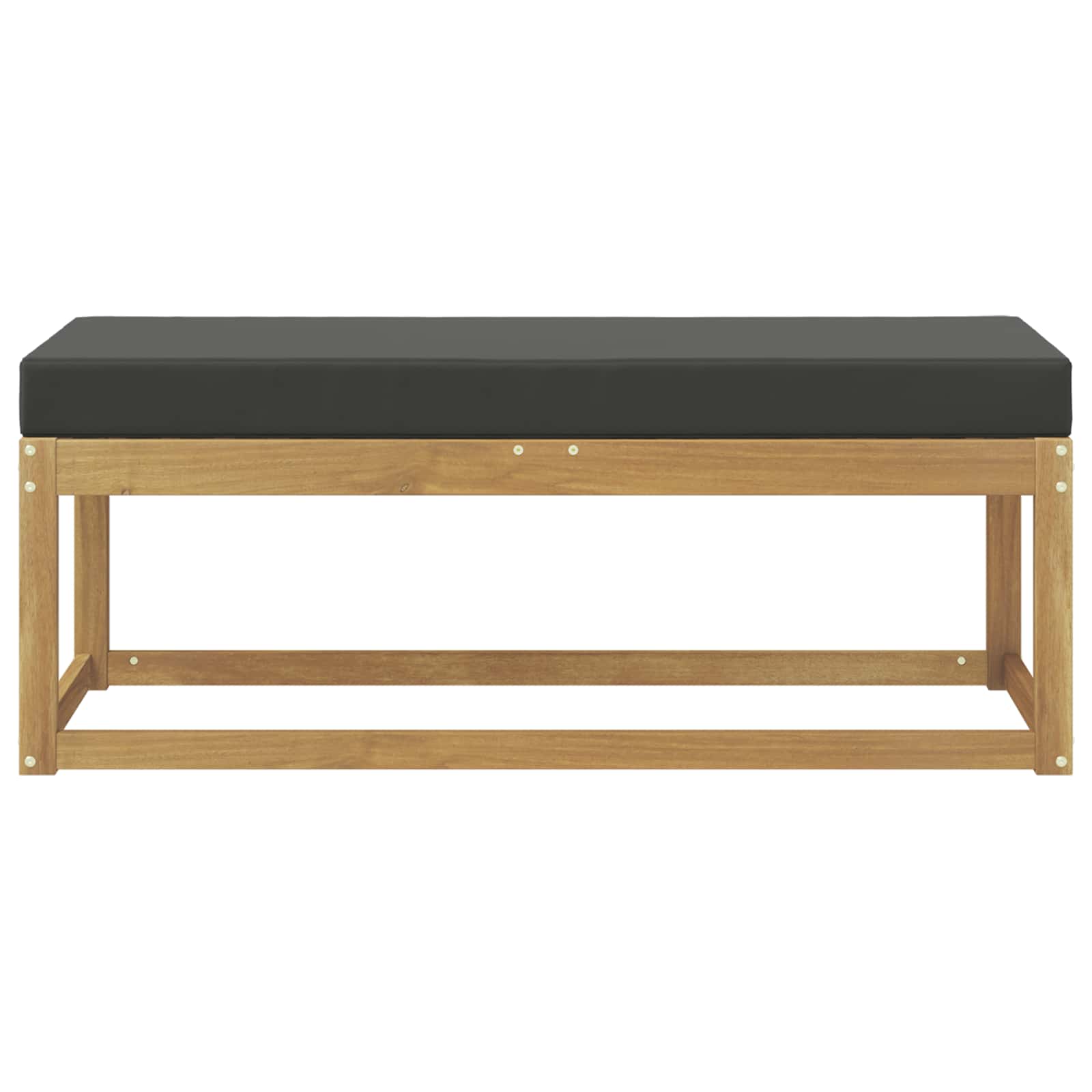 Buitenstoolbank Wit 115 x 43 x 45 cm Massief Acaciahout image 3