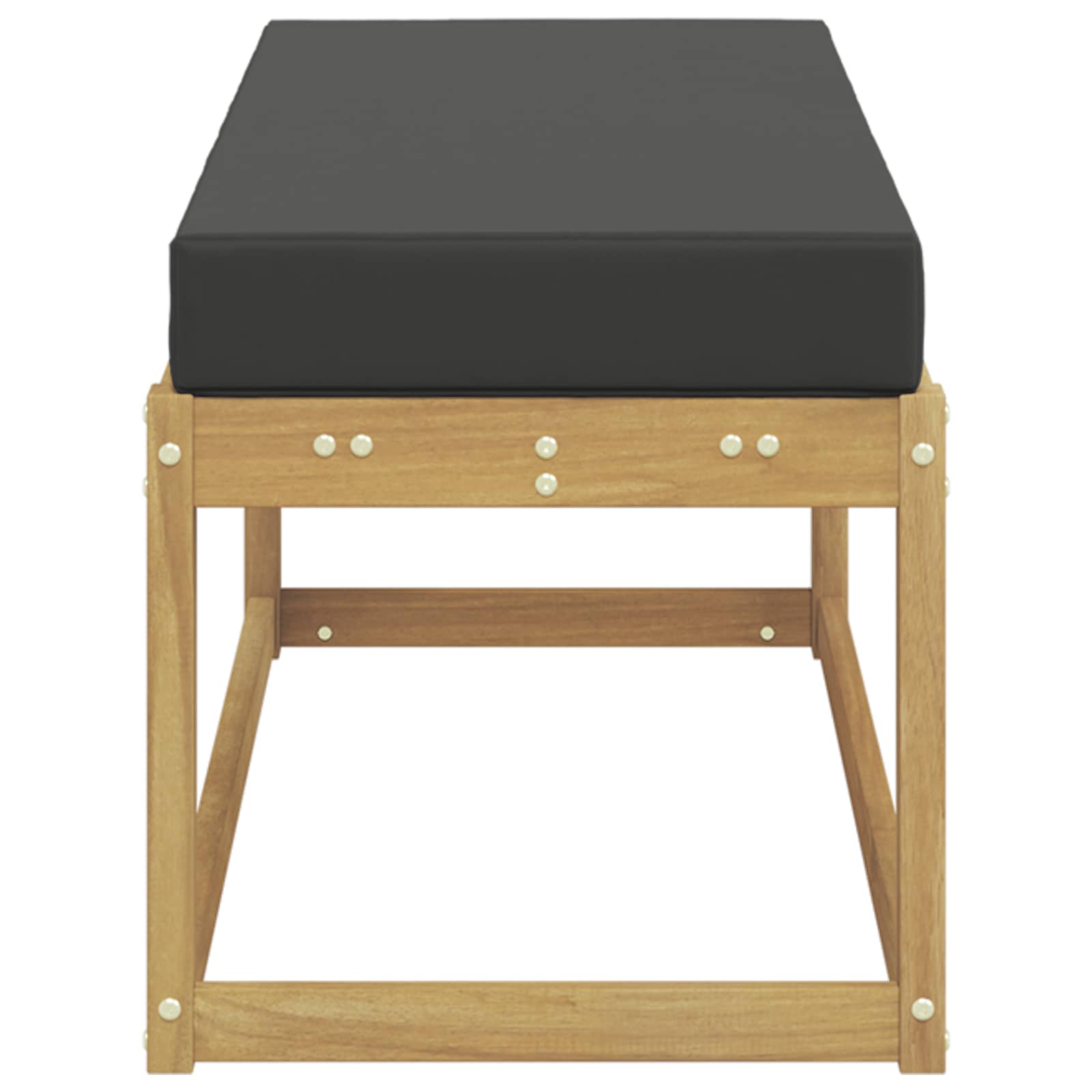 Buitenstoolbank Wit 115 x 43 x 45 cm Massief Acaciahout image 4