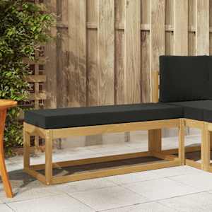 Outdoorový stoličkový benč s polštářem Bílá 115 x 43 x 45 cm - obrázek 1