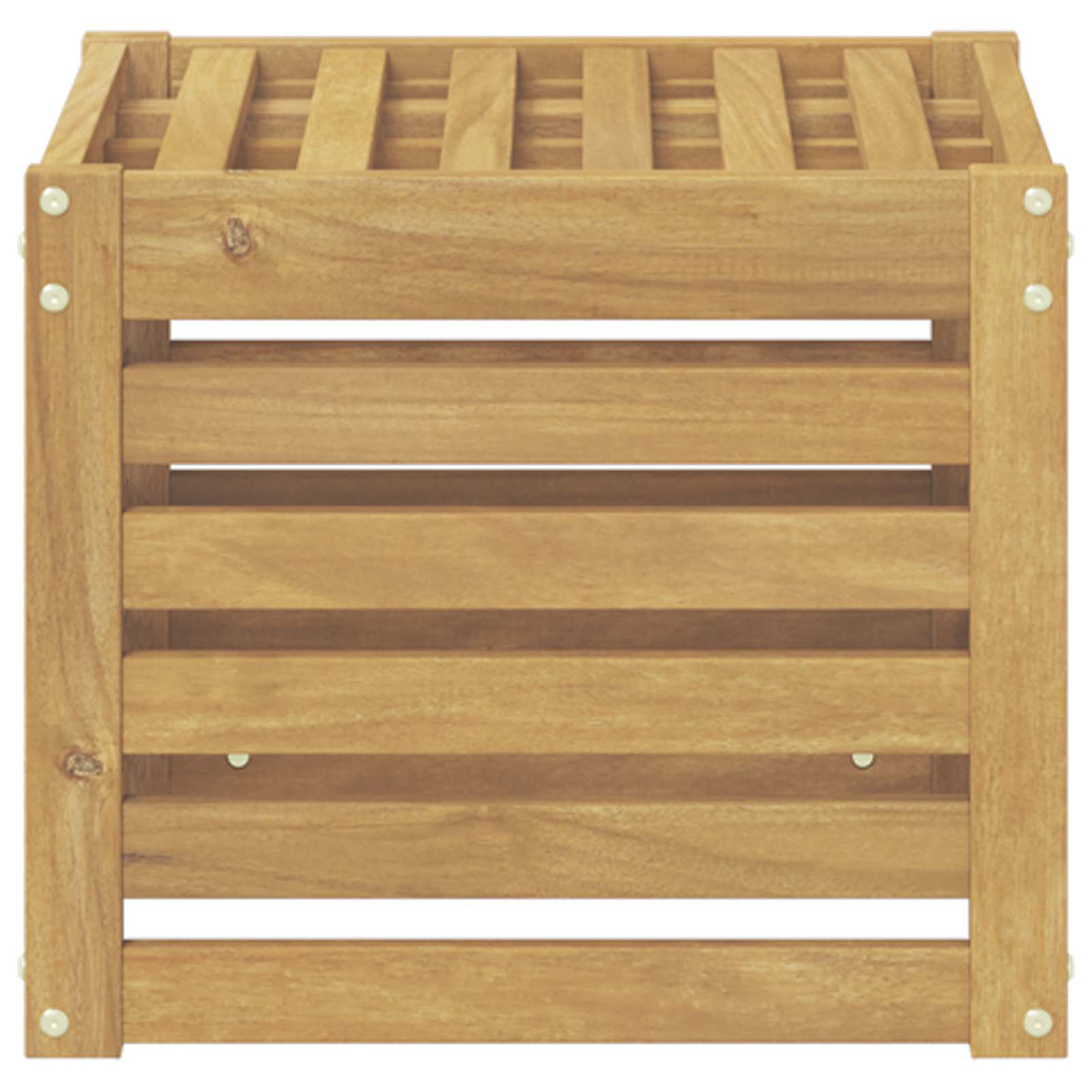 Buiten bankenset Wit 35 x 38 x 37 cm Massief Acaciahout image 3