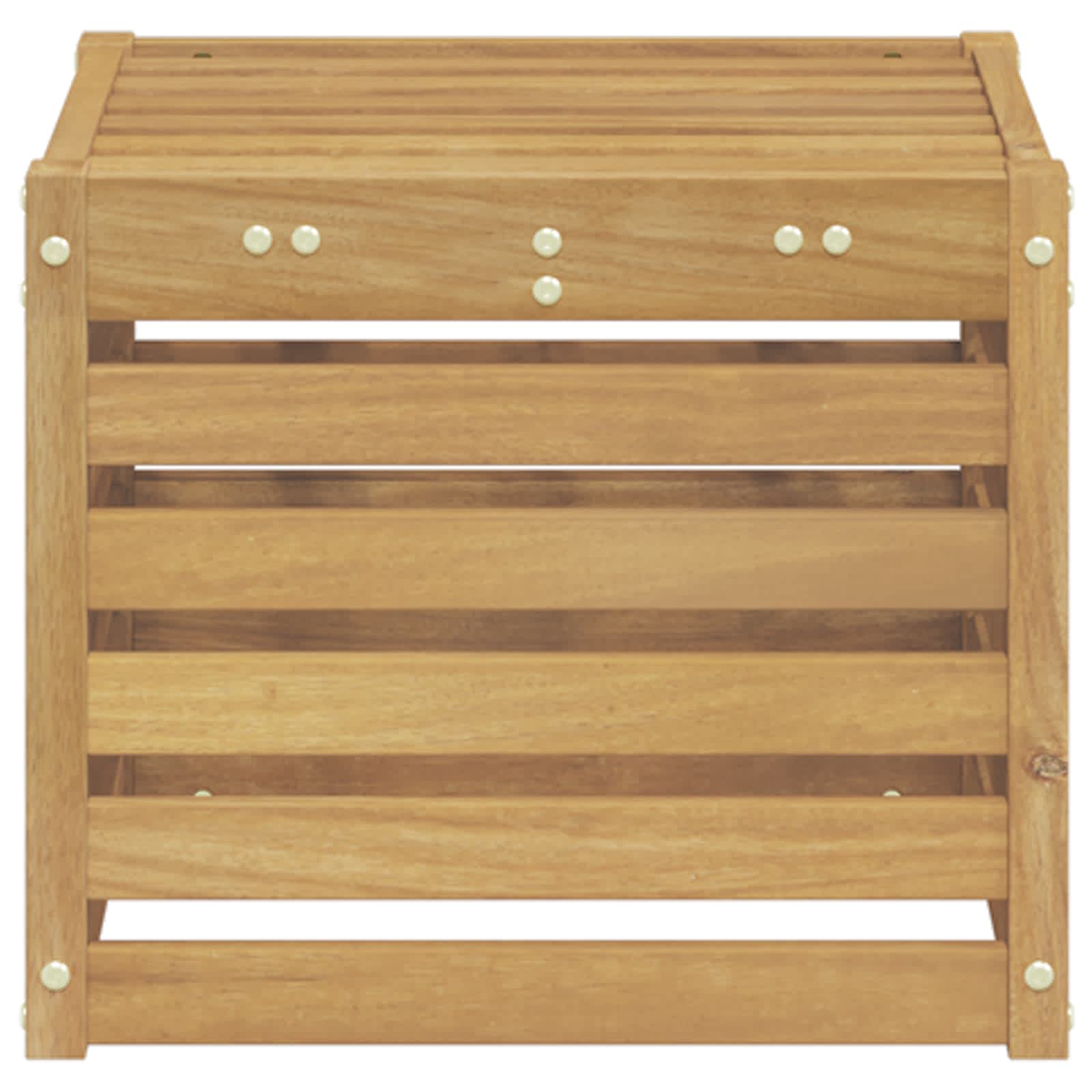 Buiten bankenset Wit 35 x 38 x 37 cm Massief Acaciahout image 4
