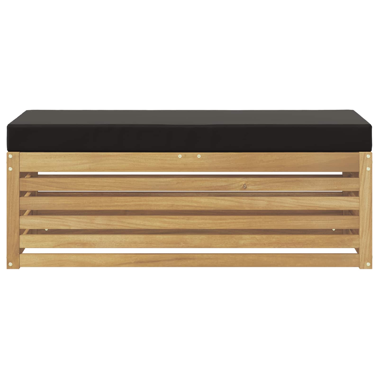Buitenstoolbank Wit 115 x 43 x 45 cm Massief Acaciahout image 3