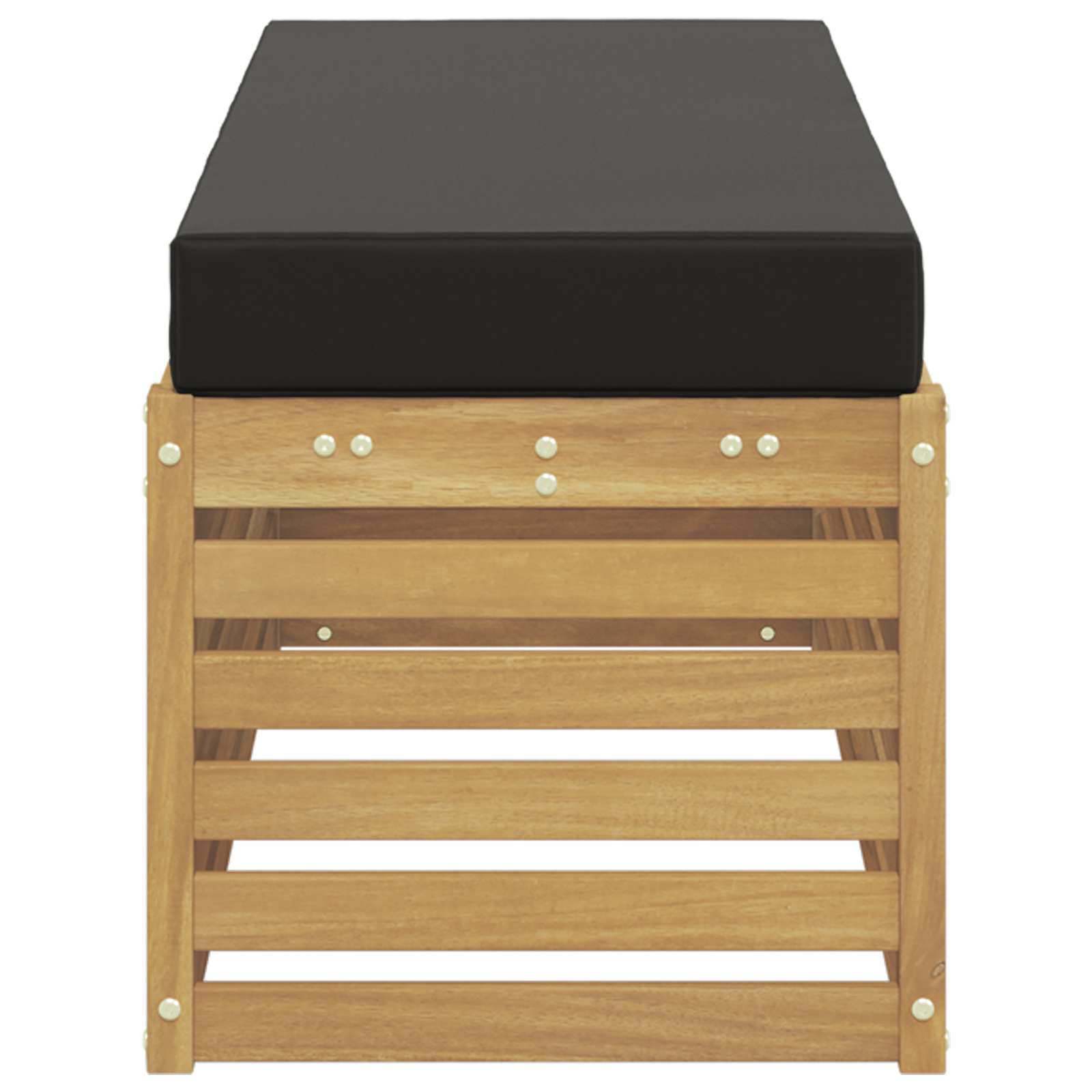 Buitenstoolbank Wit 115 x 43 x 45 cm Massief Acaciahout image 4