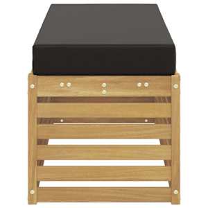 Outdoorový stoličkový benč s polštářem Bílá 115 x 43 x 45 cm - obrázek 4