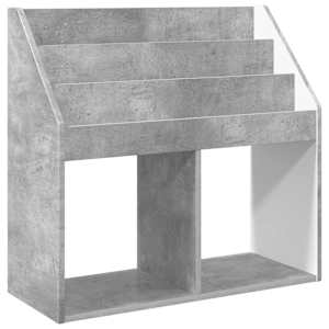 vidaXL Laste Raamatuhind Betoonhall 72,5 x 29,5 x 69 cm Tehispuit