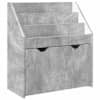 vidaXL Laste Raamatuhind Betoonhall 60 x 29,5 x 69 cm Tehispuit