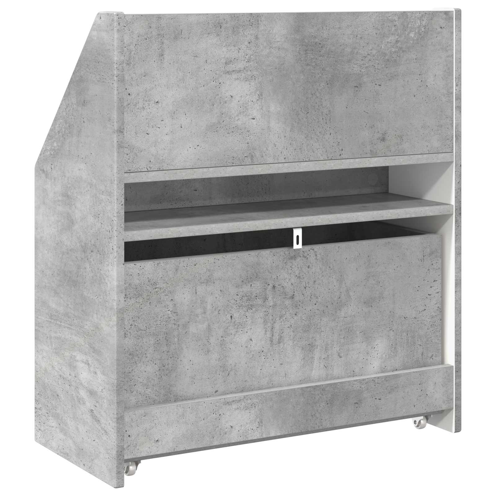 Otroška knjižnica s predalom Betonsko siva 60 x 29,5 x 69 cm - slika 9