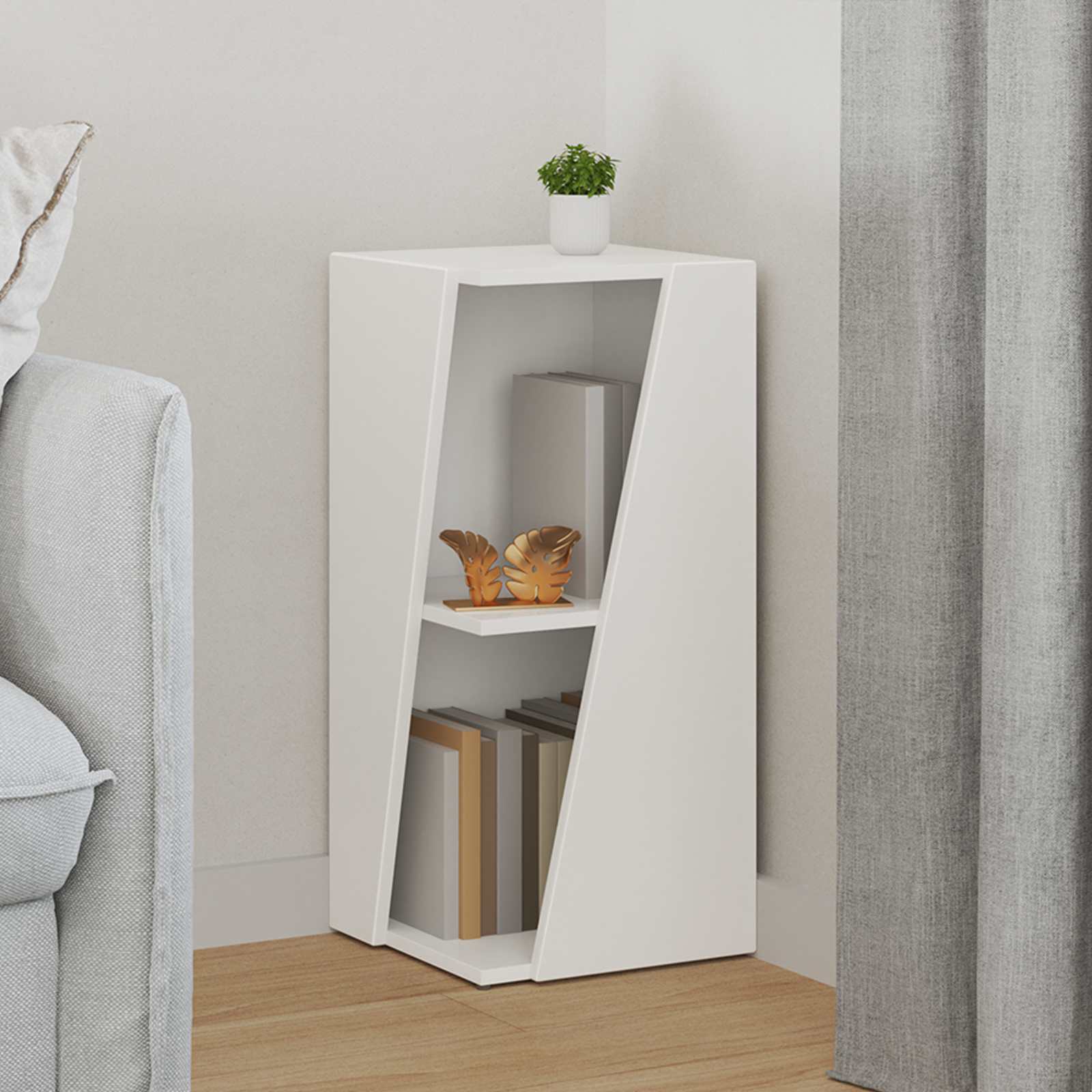 Stranski polic Bela 33 x 32 x 70,5 cm Konstruiran les