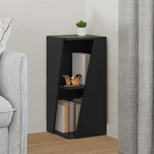 Stranski polic Črna 33 x 32 x 70,5 cm Konstruiran les