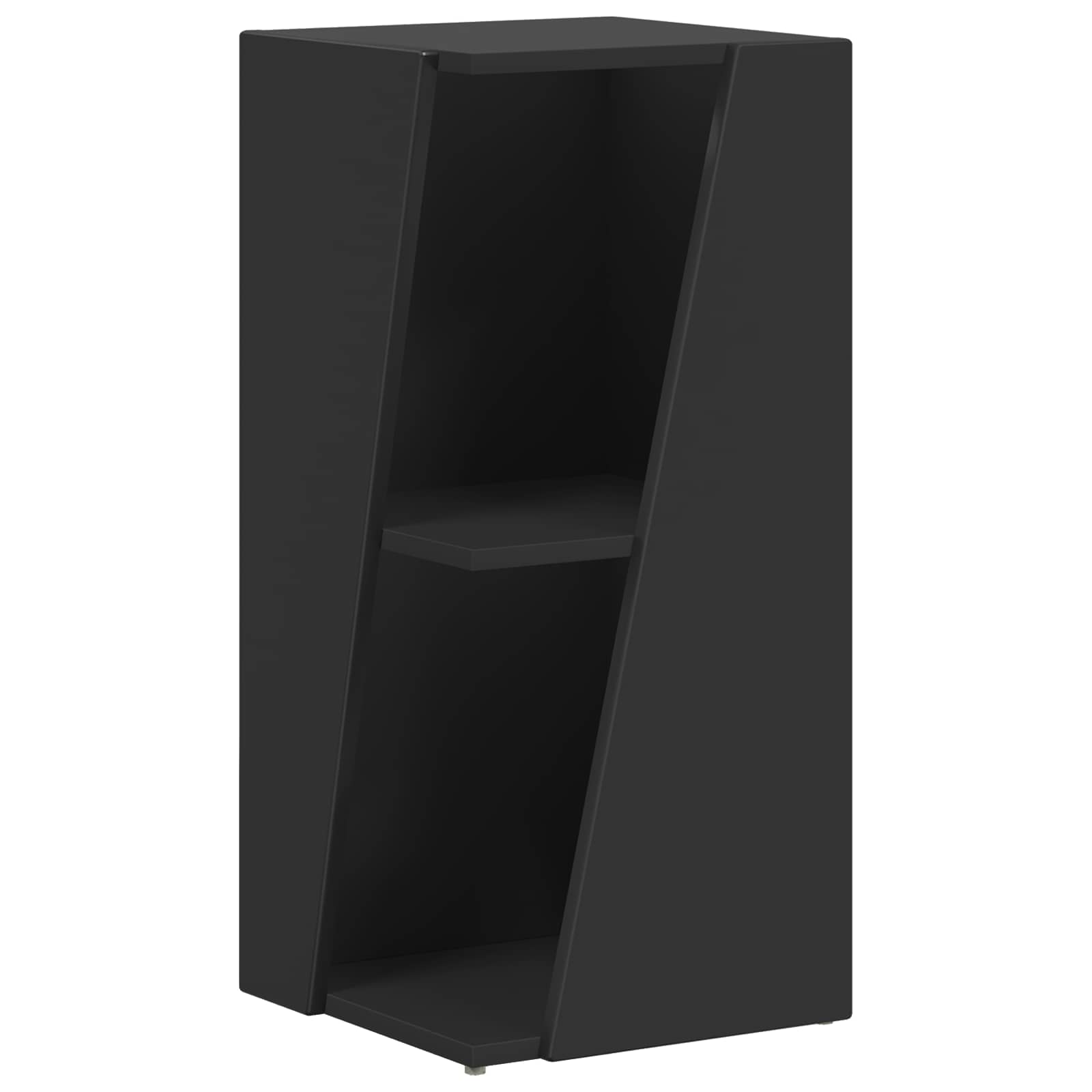 Stranski polic Črna 33 x 32 x 70,5 cm Konstruiran les - slika 2