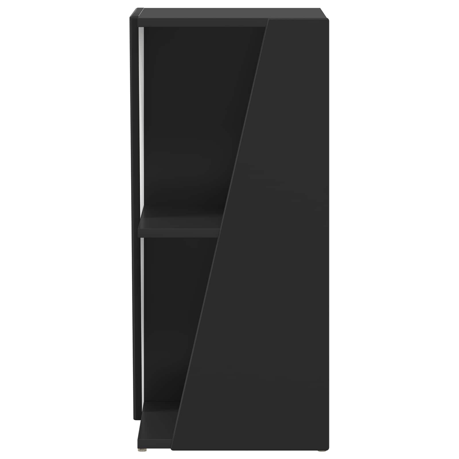 Stranski polic Črna 33 x 32 x 70,5 cm Konstruiran les - slika 5