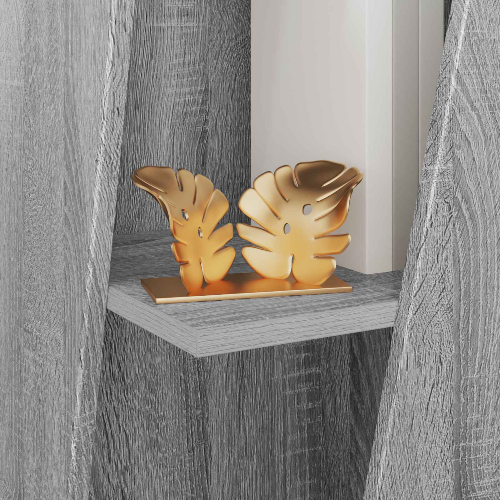 Stranski polic Siva Sonoma 33 x 32 x 70,5 cm Konstruiran les - slika 4