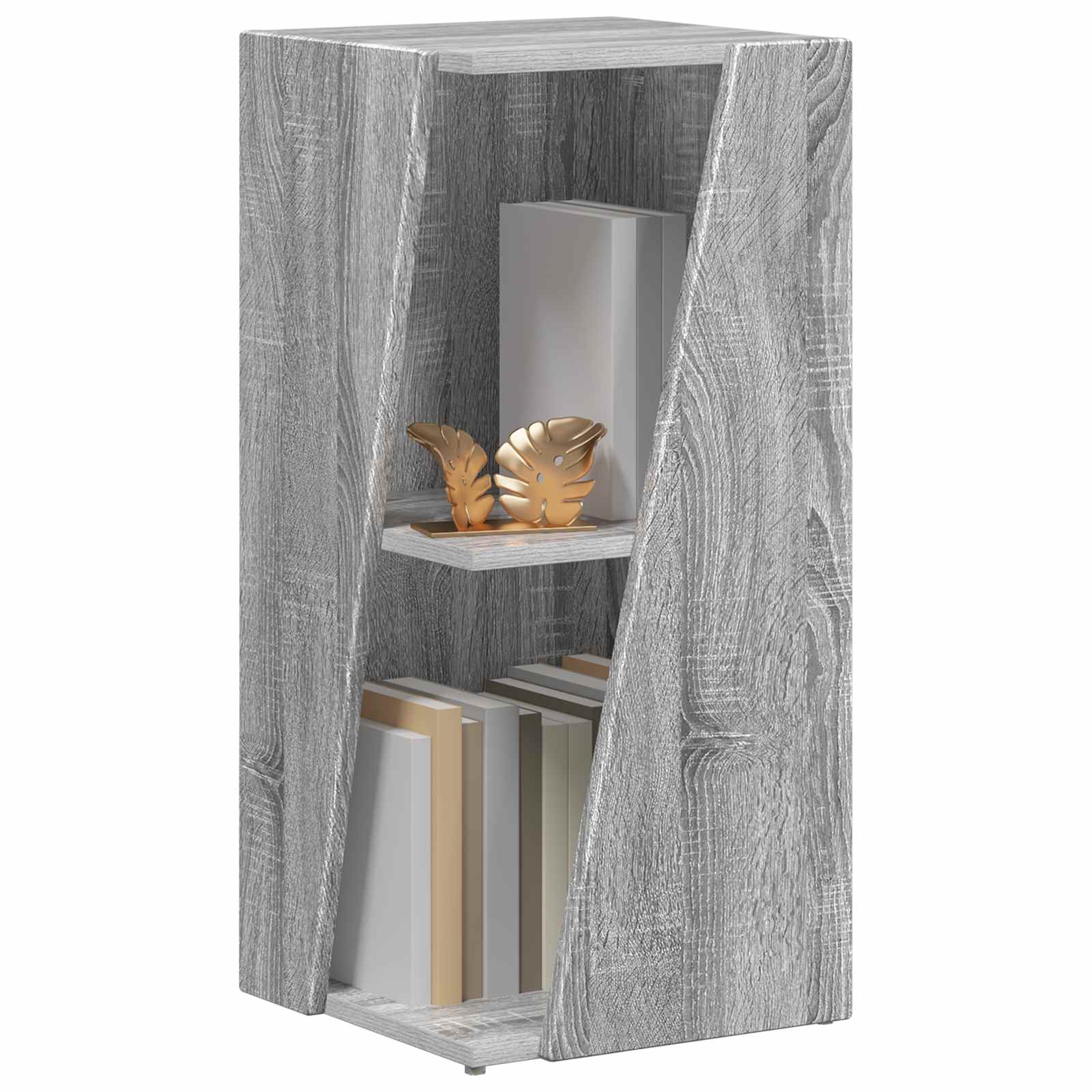 Stranski polic Siva Sonoma 33 x 32 x 70,5 cm Konstruiran les - slika 3