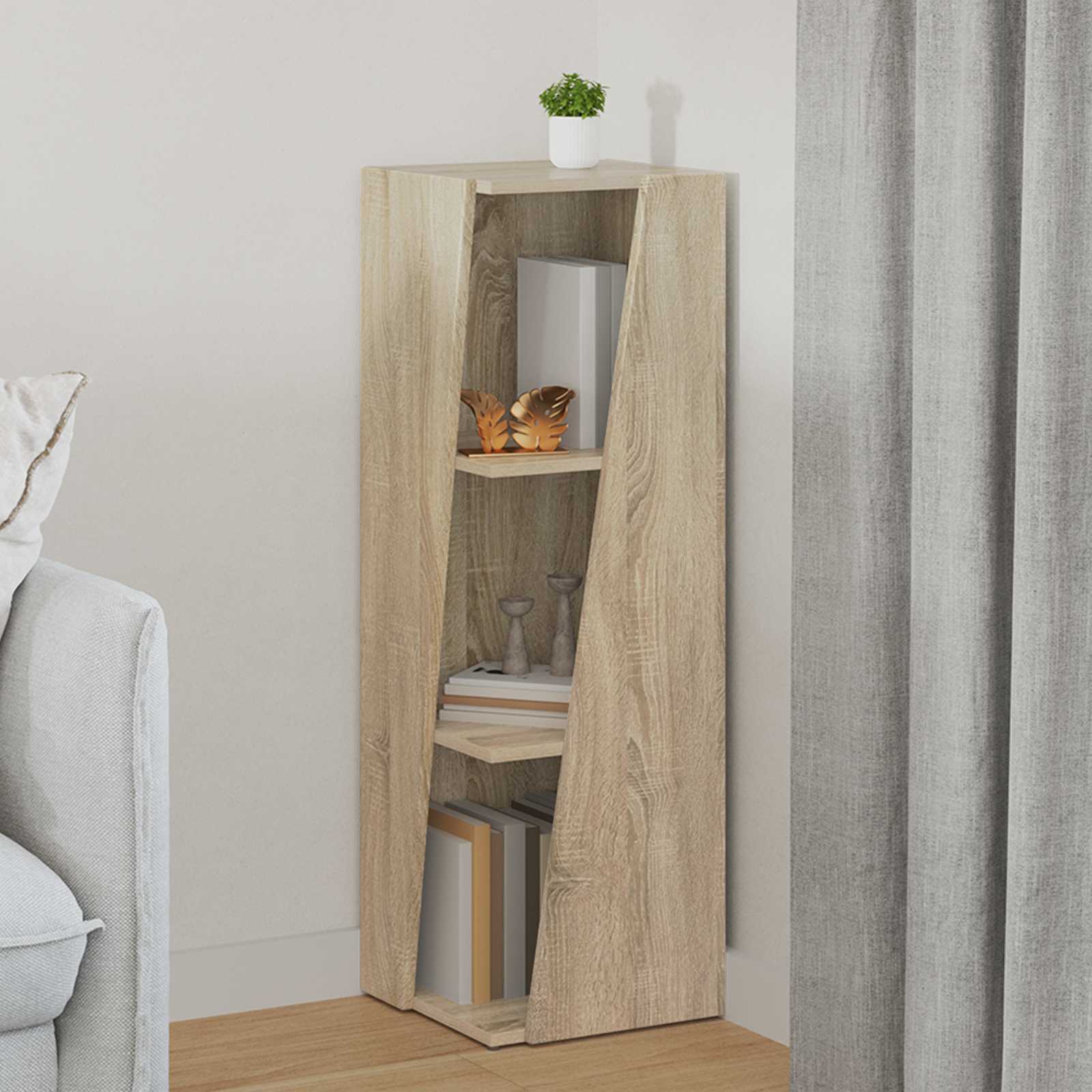 vidaXL Raft lateral Stejar Sonoma 33 x 32 x 100,5 cm Lemn compozit