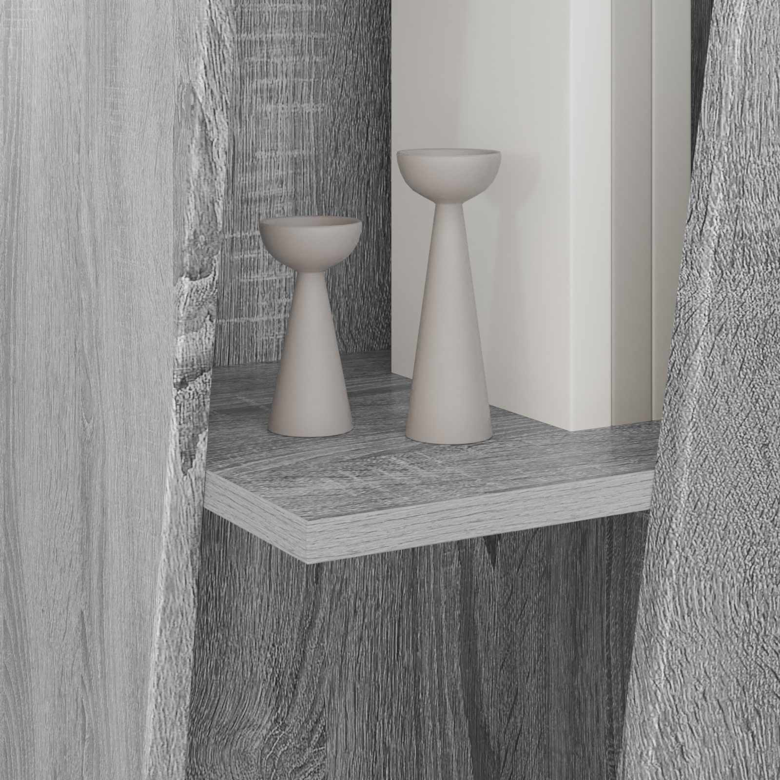 Stranski polic Siva Sonoma 33 x 32 x 100,5 cm Konstruiran les - slika 4