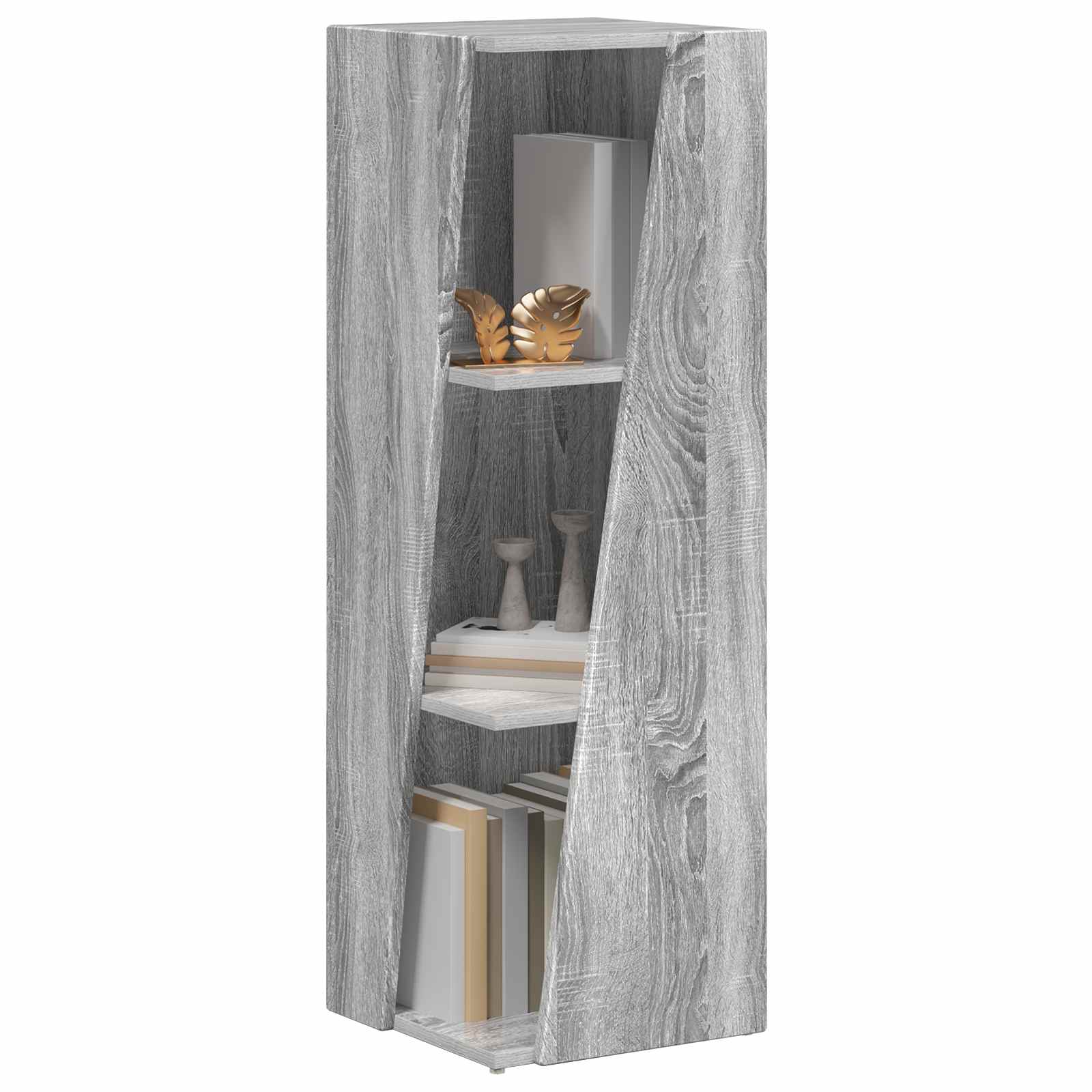 Stranski polic Siva Sonoma 33 x 32 x 100,5 cm Konstruiran les - slika 3