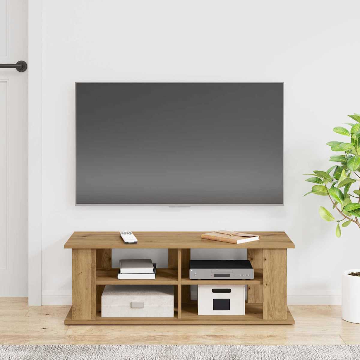 TV stand 96 x 35 x 33,5 cm Konstrueret træ