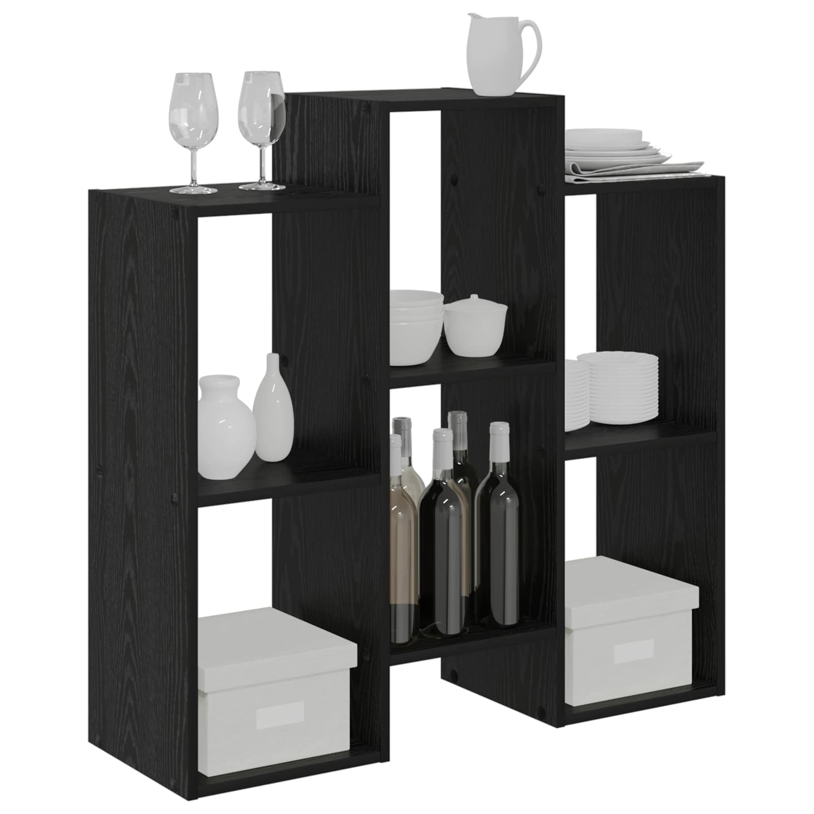 Thumbnail - vidaXL Sideboard Schwarz Eichen-Optik 90 x 30 x 90 cm