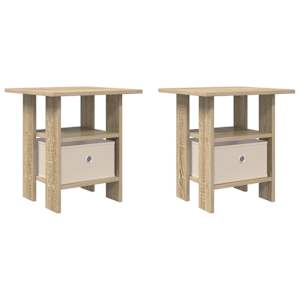 Noční stolek 2 pcs Sonoma dub 41 x 40 x 45 cm kompozitní dřevo - obrázek 2