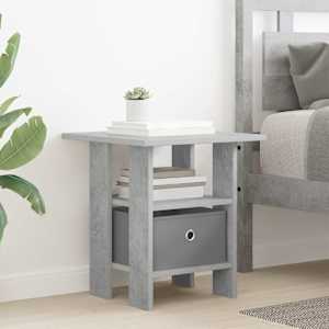 Nočna omarica Betonsko siva 41 x 40 x 45 cm Konstruiran les