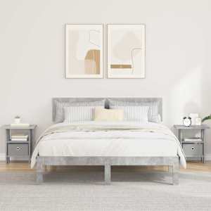 Nočna omarica s predalom 2 pcs Betonsko siva 41 x 40 x 45 cm