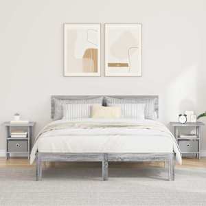 Nočna omarica 2 pcs Siva Sonoma 41 x 40 x 45 cm Konstruiran les