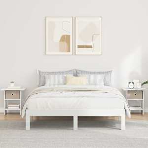 Nočna omarica 2 pcs Bela 41 x 40 x 45 cm Konstruiran les