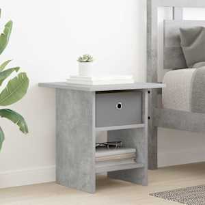 Nočna omarica Betonsko siva 41 x 40 x 45 cm Konstruiran les