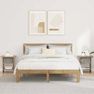 Nočna omarica s predalom 2 pcs Umetni hrast 41 x 40 x 45 cm