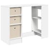 vidaXL Laud Valge 100 x 40 x 75 cm Tehispuit