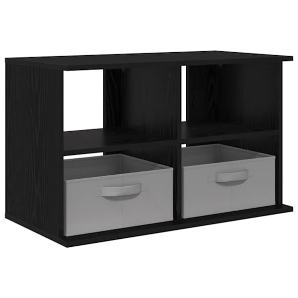 vidaXL Teleri alus sahtliga Must tamm 79 x 40 x 48 cm