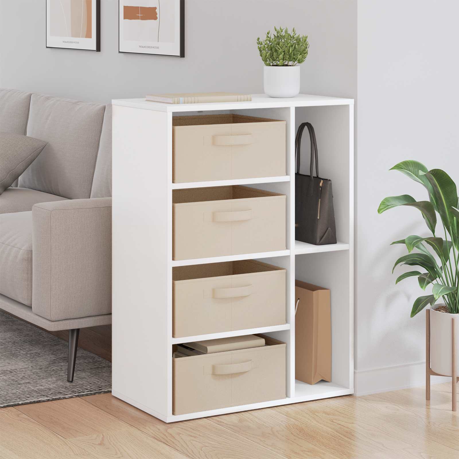 vidaXL Bufet cu sertar Alb 60 x 33,5 x 84 cm