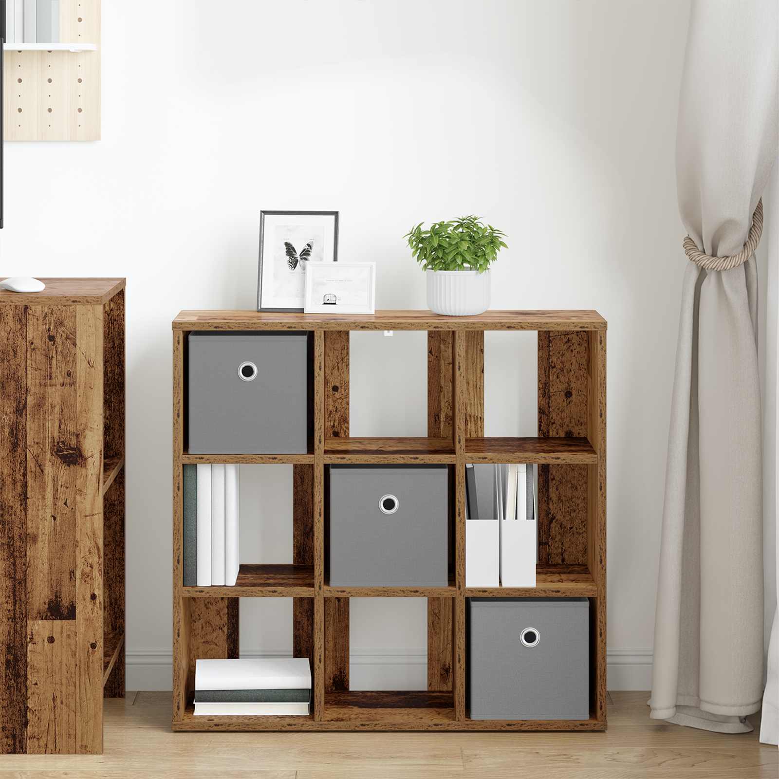Servírovací skříň se zásuvkou Staré dřevo 73,5 x 24 x 69,5 cm - obrázek 4