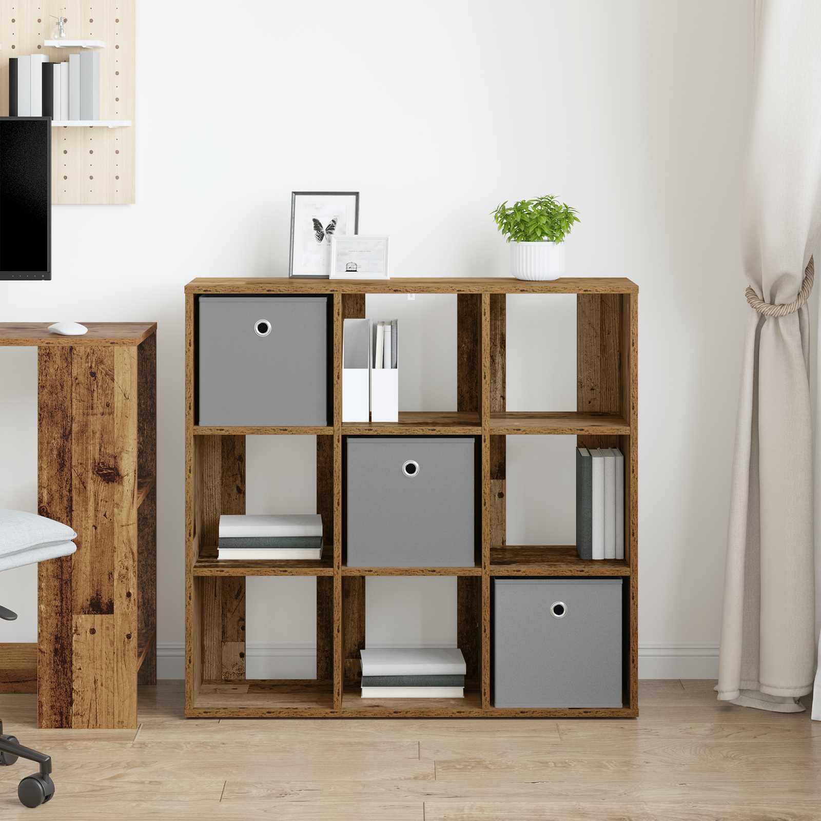 Servírovací skříň se zásuvkou Staré dřevo 88,5 x 29 x 84,5 cm - obrázek 4