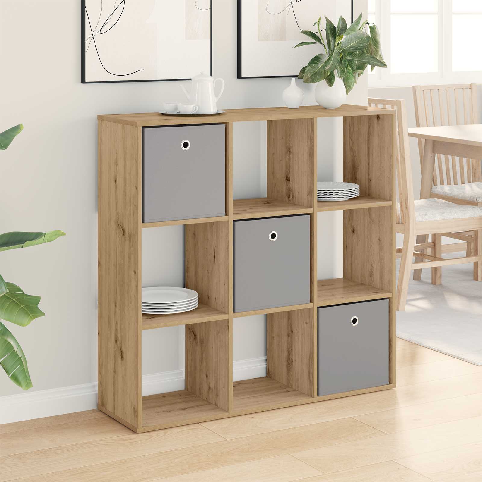 vidaXL Sideboard mit Schubladen Artisan-Eiche 102 x 31 x 99,5 cm