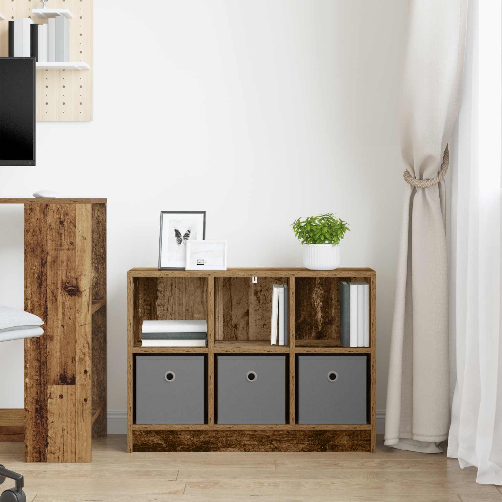 Servírovací skříň se zásuvkou Staré dřevo 73,5 x 22,5 x 53,5 cm - obrázek 4