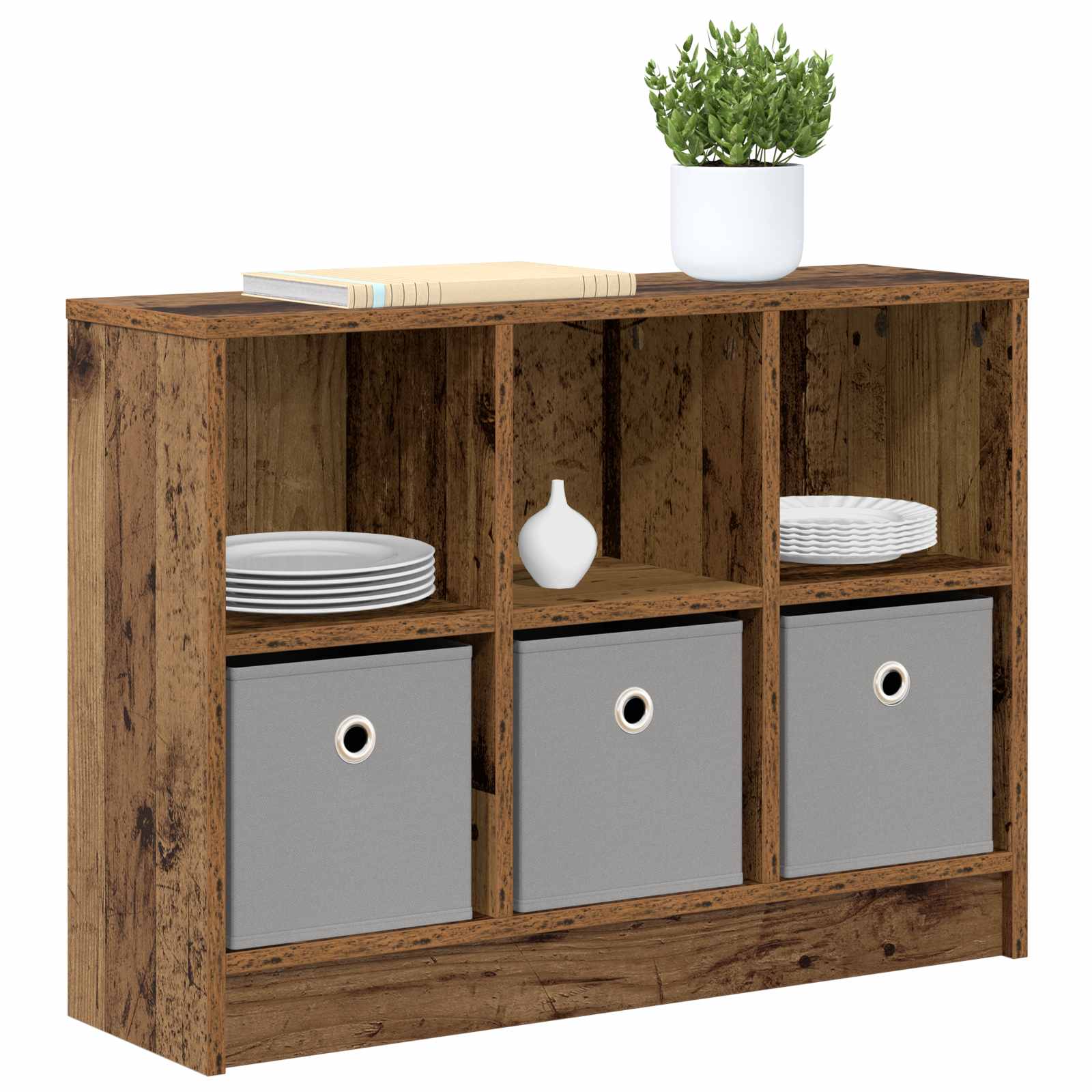 Servírovací skříň se zásuvkou Staré dřevo 73,5 x 22,5 x 53,5 cm - obrázek 3