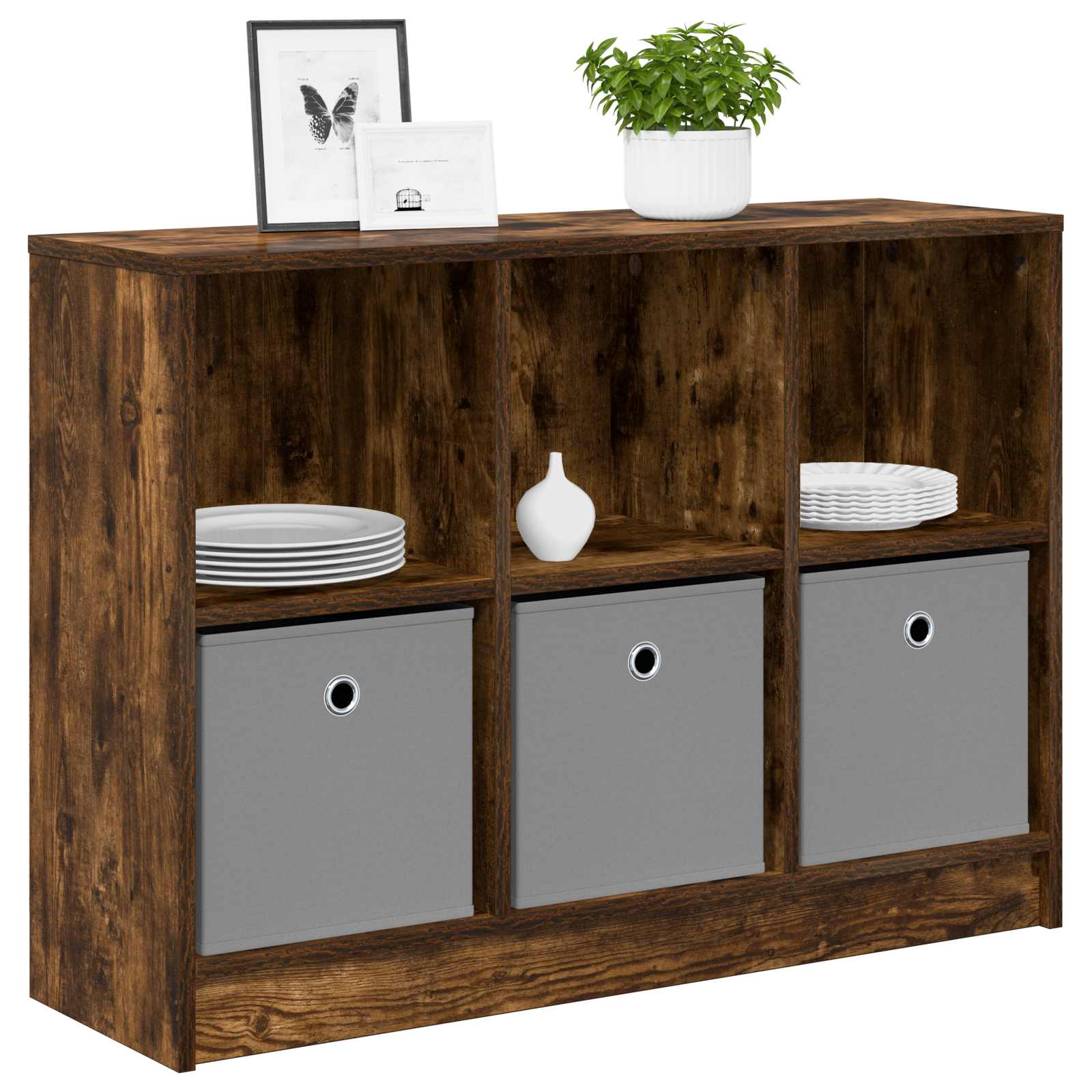 Servírovací skříň se zásuvkou Kouřový dub 88,5 x 27,5 x 63,5 cm - obrázek 3