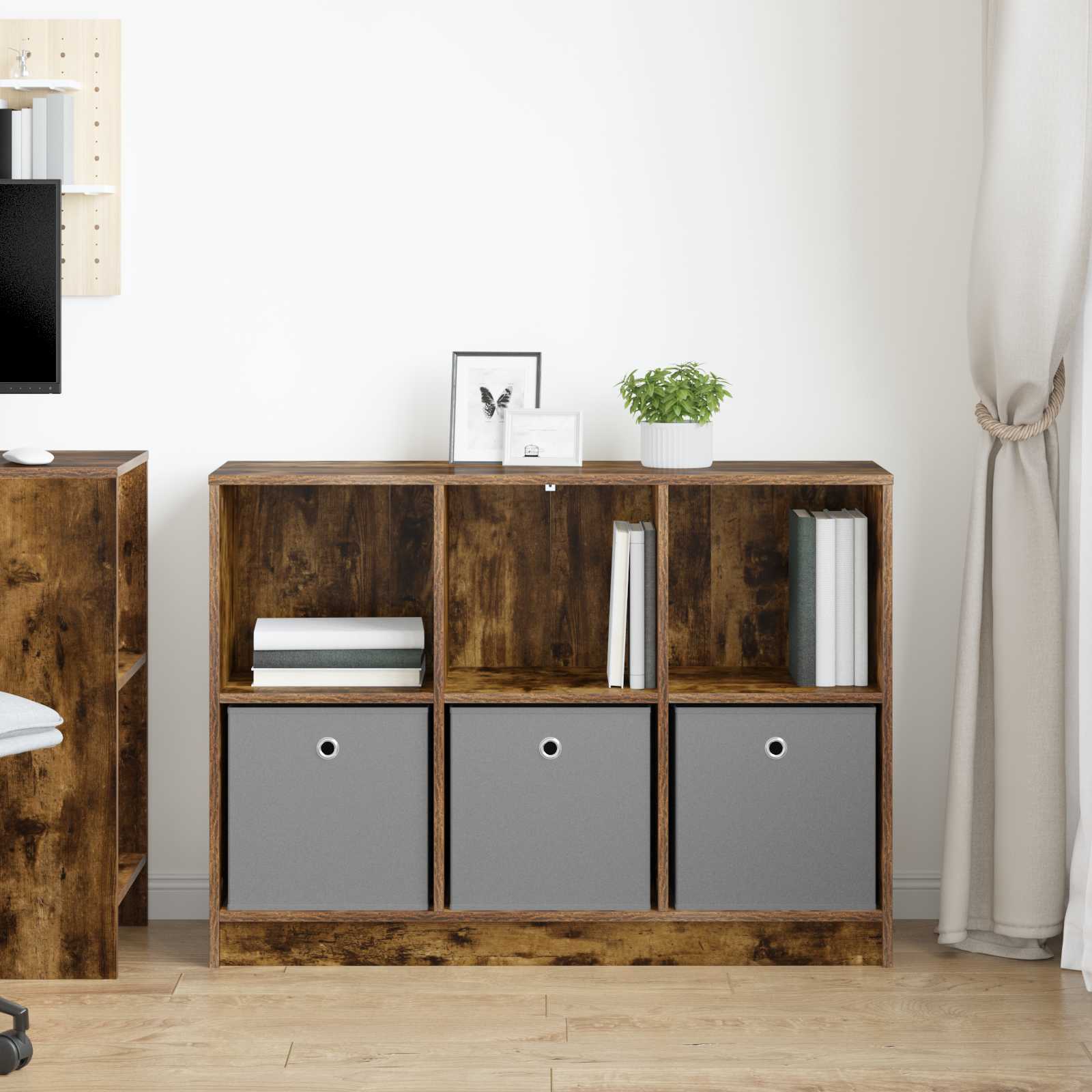 Servírovací skříň se zásuvkou Kouřový dub 102 x 32 x 73,5 cm - obrázek 4