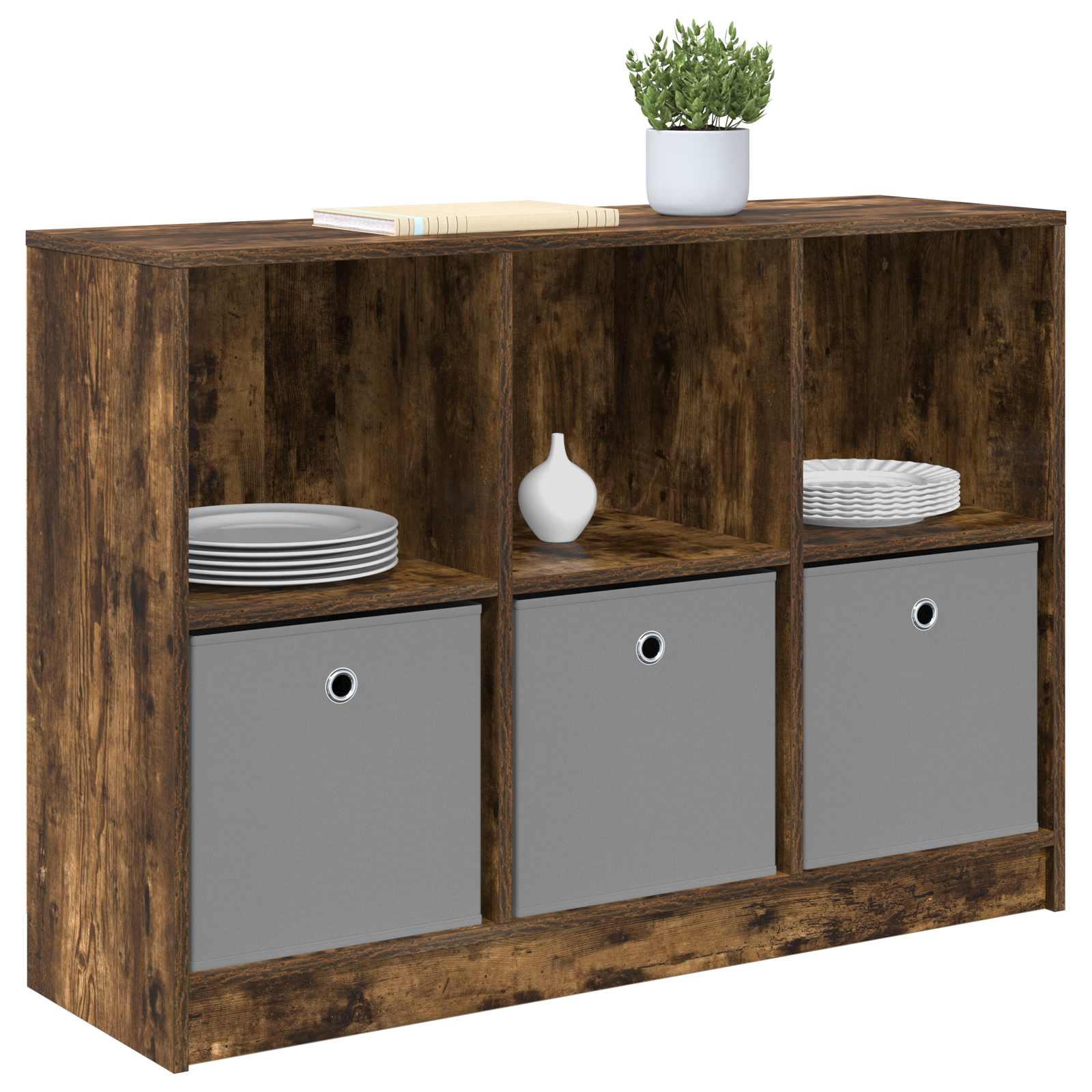 Servírovací skříň se zásuvkou Kouřový dub 102 x 32 x 73,5 cm - obrázek 3