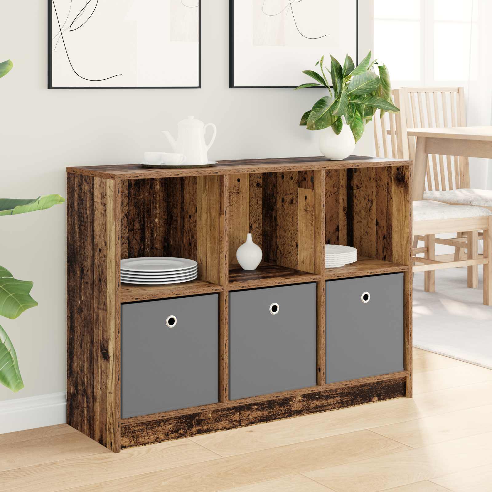 Servírovací skříň se zásuvkou Staré dřevo 102 x 32 x 73,5 cm
