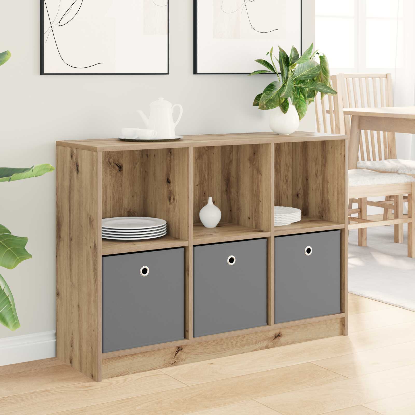 vidaXL Bufet cu sertar Stejar Artizanal 102 x 32 x 73,5 cm