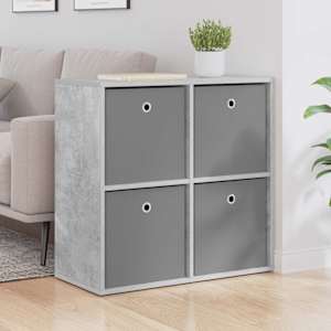 Strani šal s predalom Betonsko siva 68,5 x 32 x 67 cm